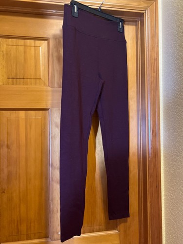 Legging Forever 21 Largo, Borgoña Oscuro Texturizado, Pull On, Jr Mujer L, $13, Nuevo con Etiquetas - Imagen 2 de 10