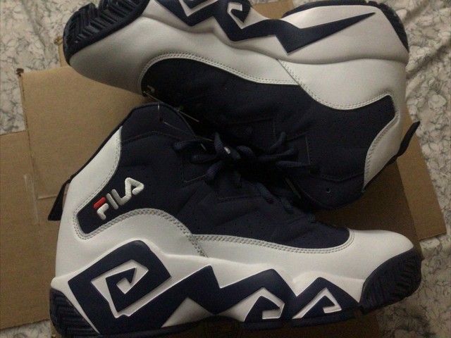 FILA MB High Jamal Mashburn Basketball Shoes White Blue 1bm00511-125 ...