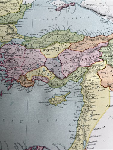 1910: Map Of The Roman Empire Eastern Half PSA #A03 Print Vintage C - Picture 6 of 9
