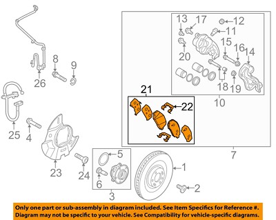 HYUNDAI OEM 17-18 Santa Fe Sport Brake Components-Brake Pads