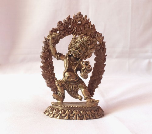 Vajrapani Tibetan Buddhist Brass Statue - Picture 1 of 4