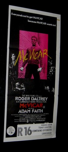 Original ROGER DALTREY McVICAR Australian Daybill & Press Sheets ADAM FAITH - Picture 2 of 3