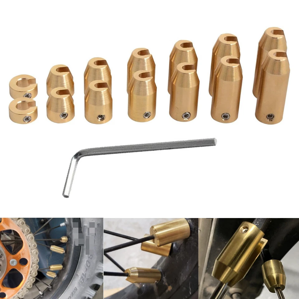 Universal Motorcycle Reusable Brass Wheel Spoke Balance Weights Refill 14 PACK - Image 2 of 4