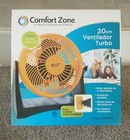 Turbo Desk Fan 8"~3-Speed Plastic Ltwght w/ Adjustable Tilt Head Orange