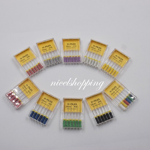 6Pc Dental Endo H/K-Files Stainless Steel Root Canal REAMERS Hand Use 21/25/31mm - Picture 9 of 39