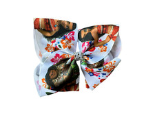 Moana Inspired Large 8 inch Hair Bow on Alligator Clip