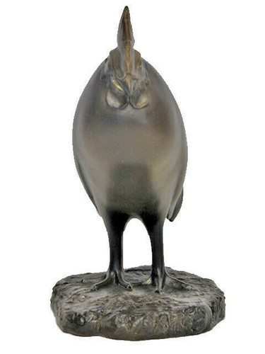 François Pompon *Coq dormiente - gallo addormentato* - figura scultura - 20121E - Foto 4 di 6