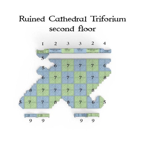 Ruined Cathedral Triforium - Openlock - Grimdark Wargaming Terrain - Picture 7 of 9