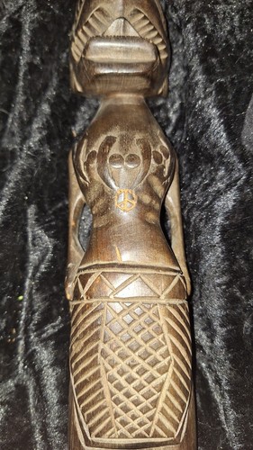 Vintage handgeschnitzte Holzstatue afrikanische Stammeskunst - Bild 6 von 6