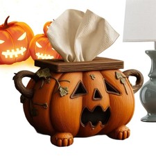 Pumpkin Tissue Box Holder Napkin Organizer for Home Pumpkin Shaped delightful