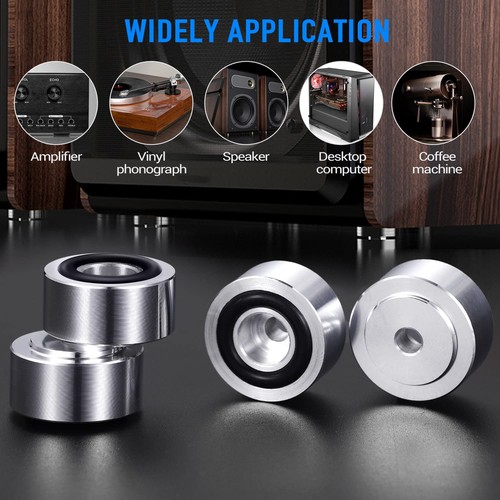 4Pcs Aluminum Alloy Speaker Isolation Feet Turntable Isolation Pad for Amplifier - Picture 3 of 7
