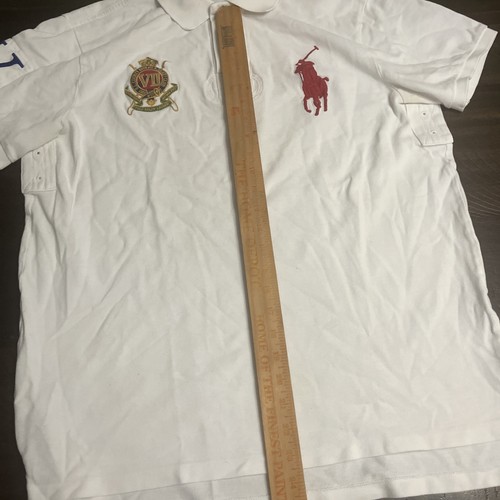 Polo Ralph Lauren Hemd Herren Large weiß Rugby Polo Big Pony Country Rider Jockey - Bild 9 von 11