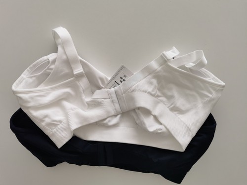 M&S 2pk Seamless Full Cup Nursing Bras, Navy/White XL 20-22 uk - Picture 4 of 6