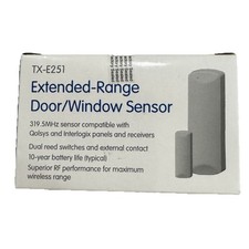 Interlogix TX-E251 Long Range Door/Window Sensor Qolsys & GE 319.5Mhz Compat E42