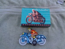 Vintage Tin Toy Friction Motorcycle Motorkerekpar Pendupet Hungary NIB