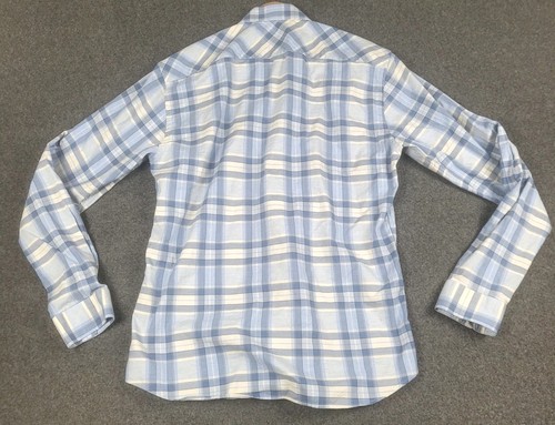Jared Lang After Hours Blue Plaid Slim Fit Long Sleeve Cotton Button Up Mens L - Picture 5 of 5