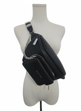 Michael Kors Fanny Pack, Bum Bag, leather, black exterior, used one time