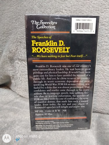 the speech is collection Franklin D Roosevelt vhs Sealed New Homeschool - Bild 2 von 5
