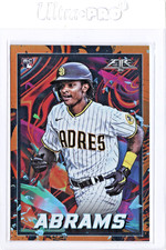 C.J ABRAMS 2022 TOPPS FIRE ORANGE FOIL FLAME ROOKIE CARD  S/P #005/299 NATIONALS