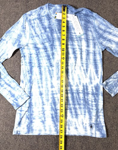 NWT! Smartwool Classic All Season Merino Wool Shirt-Indigo Tie Dye-L/S-Men’s M - Picture 5 of 10