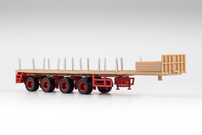 Vk-Models 02481 - 1/87 Ballast Trailer 4 Axle, Beige-Red - New
