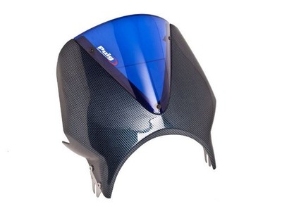 Puig Carbon Look Fairing With Blue Vision Screen Triumph Thruxton 1200 2016-2019
