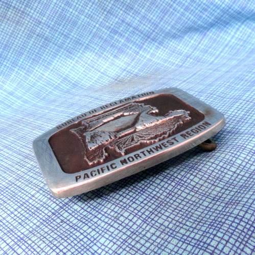 USDI Bureau Of Reclamation Pacific Northwest Region Dress Belt Buckle Vtg.GMP636 - Picture 6 of 12