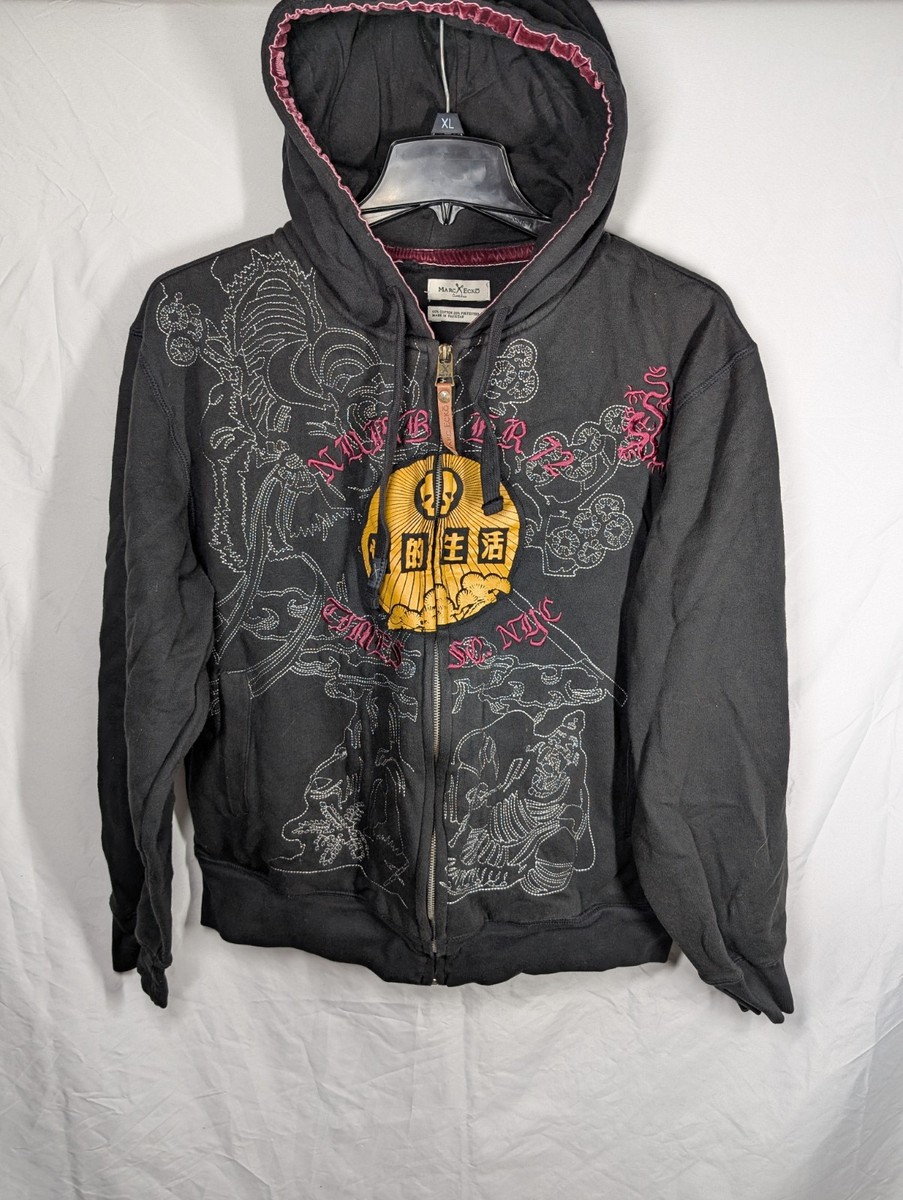 Rare Vintage Mark Ecko Cut & Sew Chinese Dragons Zip-up