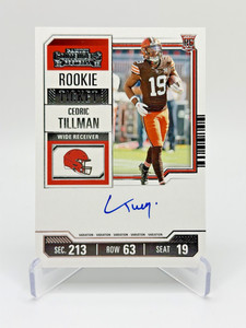 2023 Panini Contenders Cedric Tillman RC Rookie Ticket Autograph Auto #104