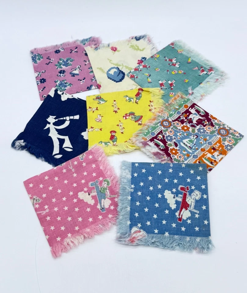 Vintage 1940s Childrens Handkerchiefs Set - Image 4 of 4