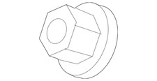 Genuine Volkswagen Front Muffler Lock Nut N-911-308-02