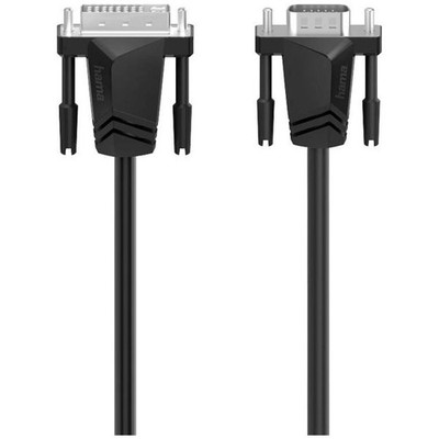 Hama 00200714 DVI/VGA Black 1.50m DVI-I 18+5 VGA 15-pin Adapter Cable