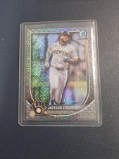 2025 Bowman Chrome JACKSON CHOURIO Steel Refractor #d /100 SP #40 Brewers