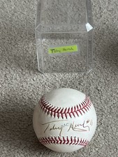 TOBY HARRAH SIGNED AUTOGRAPHED MLB BASEBALL AUTO BALL RANGERS INDIANS YANKEES