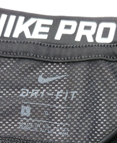 Nike Pro Kids Boy's Long Sleeve Activewear Black Shirt Pullover Top! L - Picture 4 of 4