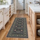 2x5 Rug Runner Washable: Non-Slip Oriental Floral Carpet for Bathroom Kitchen...
