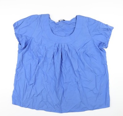 Garderobe Damen schwarz Baumwolle Basic T-Shirt Größe 32 Rundhalsausschnitt