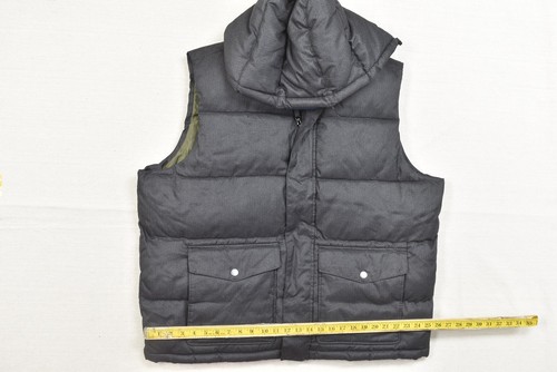 Old Navy Men's Puffer Vest XXL Black/Grey Quilted Hooded Winter Vest NEW - Picture 5 of 8