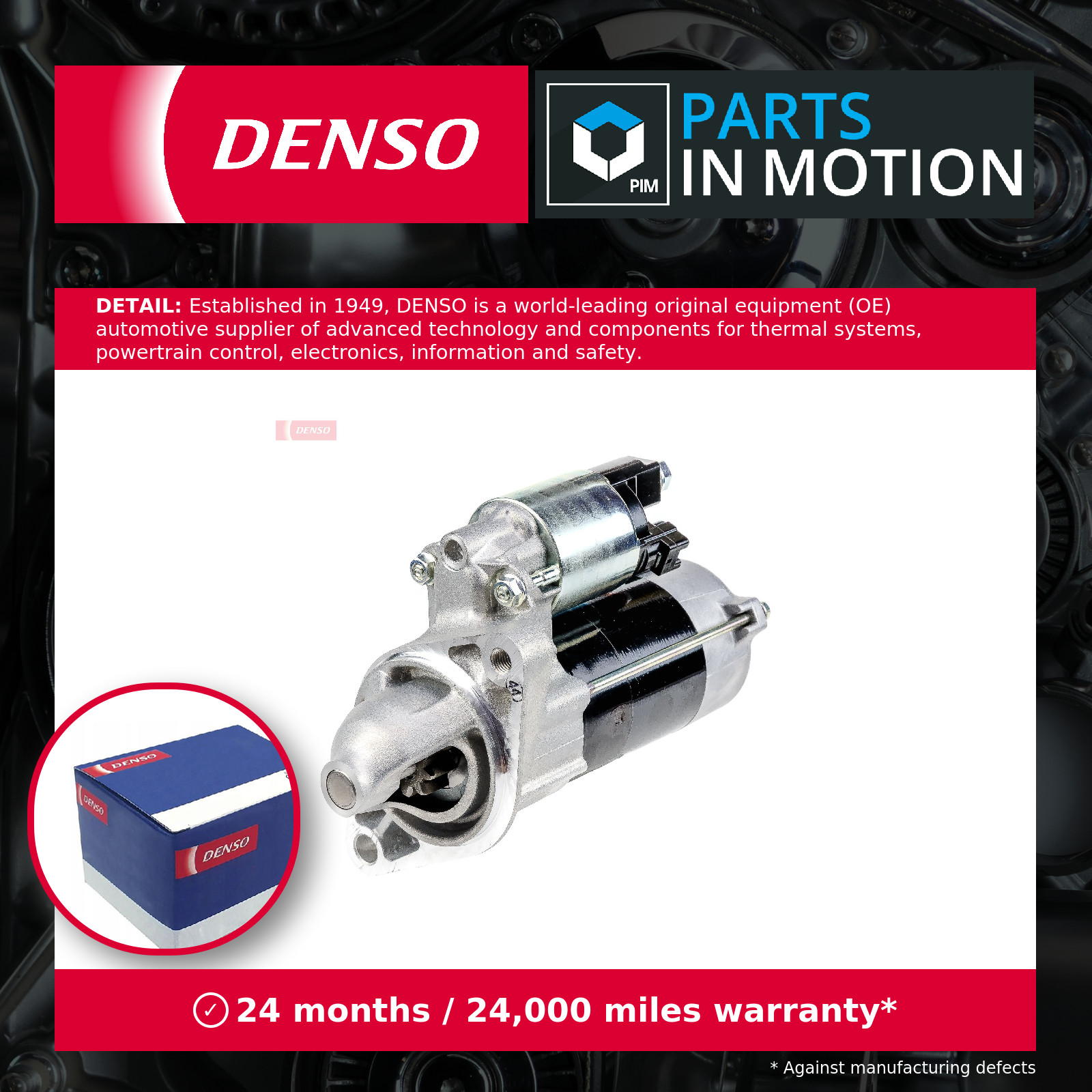 Starter Motor fits TOYOTA YARIS VERSO NCP2 1.3 99 to 05 2NZ-FE Denso 2810021020 - Image 6