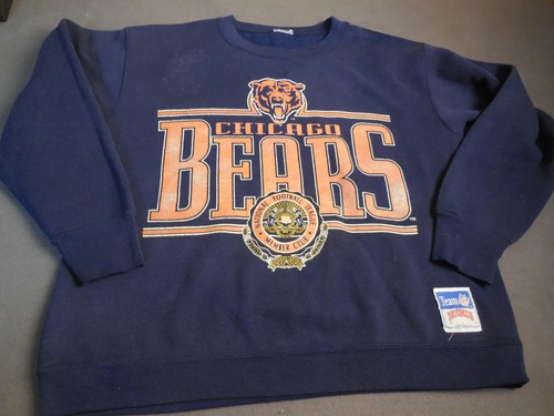DD5 Vintage Chicago Bears Sweatshirt mens Member Club Nutmeg 90s Large - Picture 2 of 8