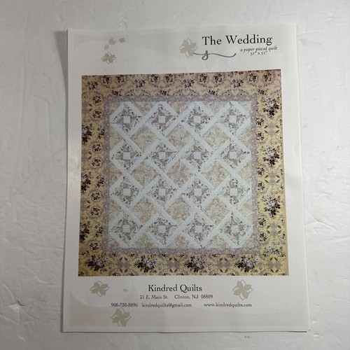The Wedding Quilt Pattern By Kindred Quilts Paper Piecing 53" X 53" Finished - Picture 3 of 9