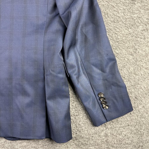 Ted Baker Blazer Herren 42 S dunkelblau Wolle Endurance Fensterscheibe kariert zwei Knöpfe - Bild 12 von 18