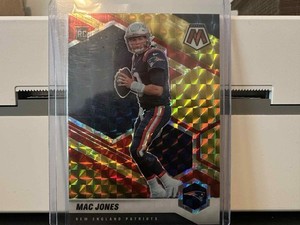 Mac Jones 2021 Panini Mosaic Fusion Red Yellow Choice Rookie RC /80 #306