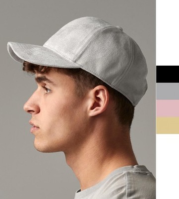 Faux Suede 6 Panel Cap Beechfield Wildleder-Haptik Tri-Glide Verschluss B656 NEU