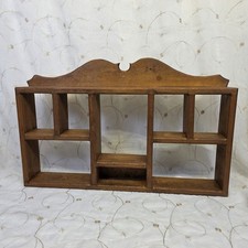 Vintage Wood Curio Shadow Box Display Shelf Wall Hanging Nic Nac Trinket