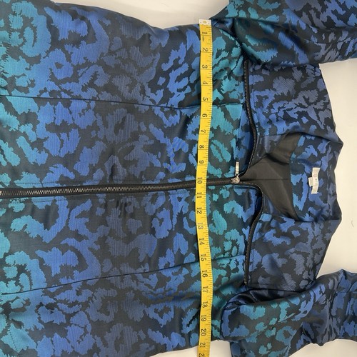 Erin London Metallic Floral Designed, Purple Blue Green, Women Petite Medium - Picture 6 of 12