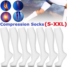 1-10Pairs Compression Socks Copper 20-30mmHg Graduated Support Mens Womens S-XXL