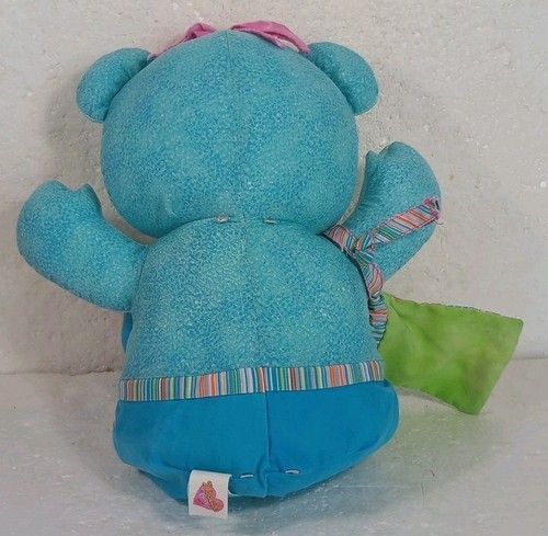JAKKS Vintage 2005 Doodle Bear Plush Blue Pink Stuffed Teddy Bear - Picture 2 of 4