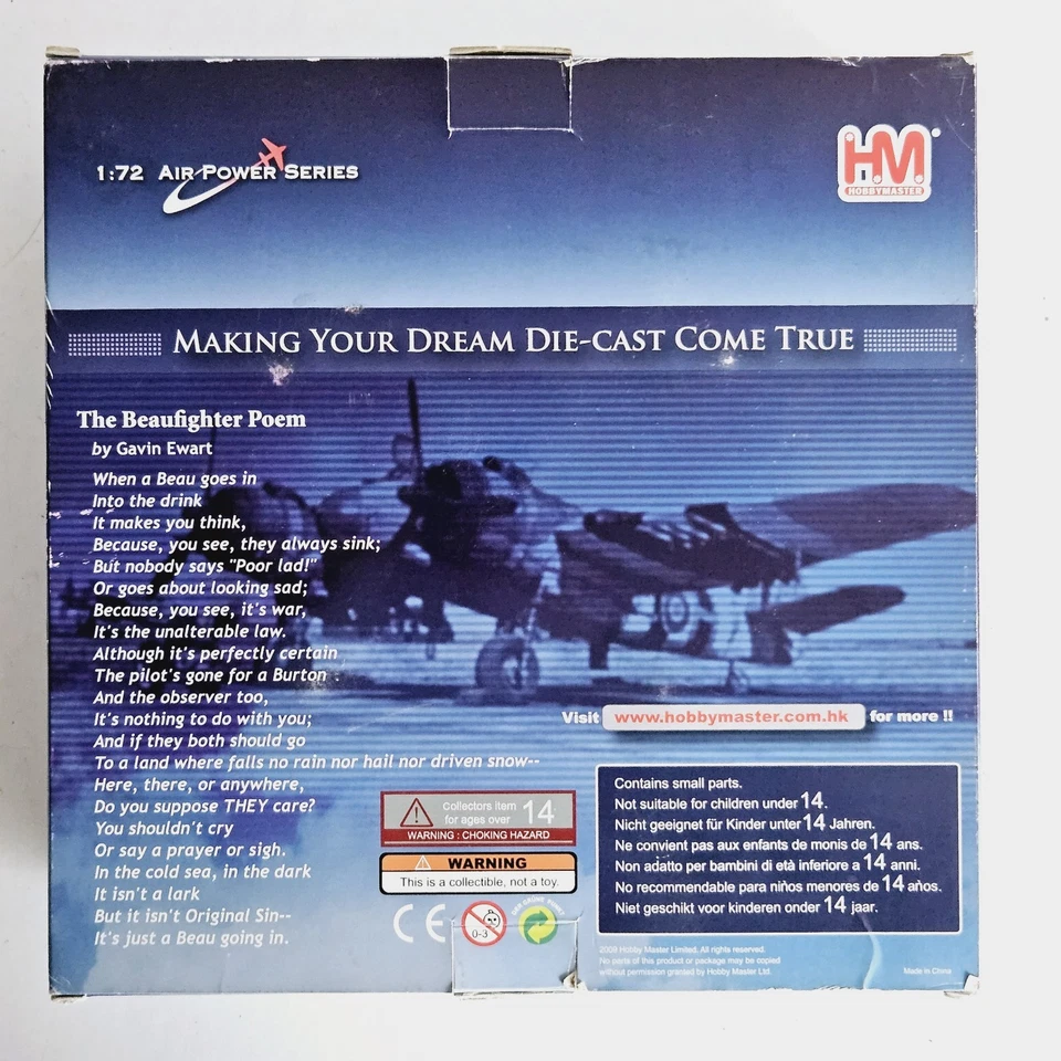 Hobby Master 1/72 Bristol Beaufighter Mk.IF Guy Gibson HA2306 Air Power - Leer Foto 2 de 4