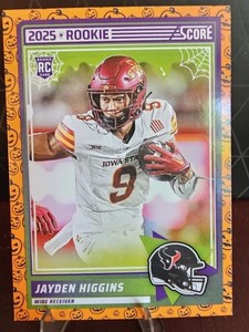 JAYDEN HIGGINS 2025 Score-A-Treat ROOKIE Card!! #55  HOUSTON TEXANS